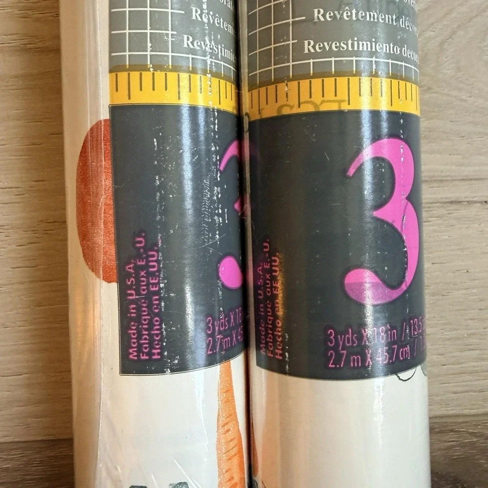 Rubbermaid Contact Paper 1994 -3 Yards Vintage NOS 2 Rolls Vegetables French